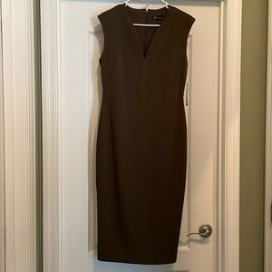 New York & Company olive green Sheath dress